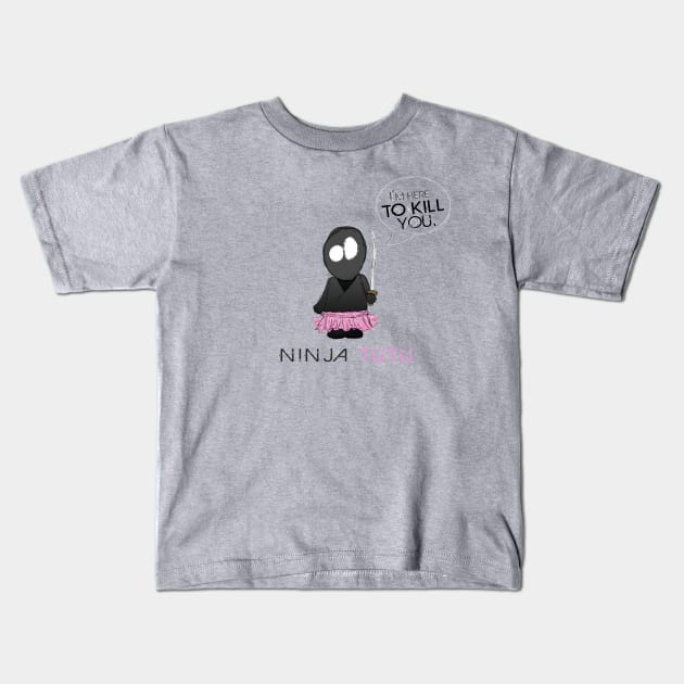 Ninju Tutu Kids T-Shirt by potatonomad